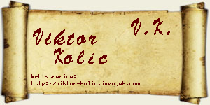 Viktor Kolić vizit kartica